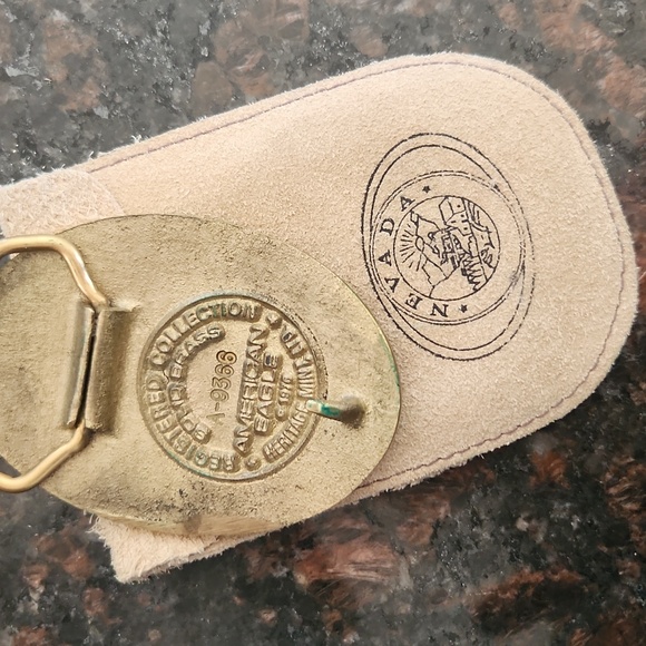 Gold and Bronze Eagle Belt Buckle United We Stand America - Picture 2 of 2